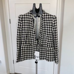 NWT Zara Black&White Blazer Size L